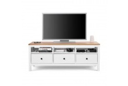 Тумба ТВ 03 Кантри массив сосны (HEMNES) белый/браун