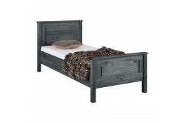 Кровать 90 Рауна из массива сосны (графит)