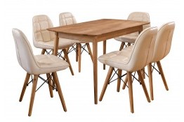 Стол обеденный СКАНДИ 2.1 из массива дуба