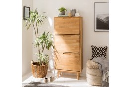 Тумба для обуви СКАНДИ из массива дуба