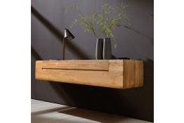 Шкаф навесной из массива дуба под ТВ FAINA