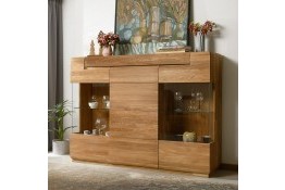 Шкаф с витриной из массива дуба FAINA 3