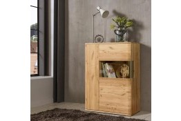 Шкаф с витриной MILTON 2 из массива дуба