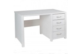 Стол письменный с ящиками Фьорд массив сосны (белый воск)