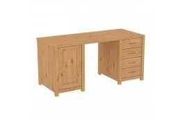 Стол письменный двухтумбовый Фьорд массив сосны (бейц масло)