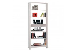 Шкаф для книг Фьорд 00 массив сосны (белый воск)