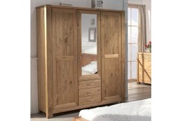 Шкаф для одежды Фьорд 123 массив сосны (бейц масло)