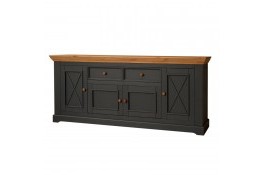 Тумба 222 Антарес массив сосны(графит/бейц масло)