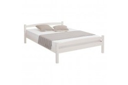 Кровать из массива сосны Гольф 140х200 (белый воск)