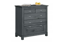 Комод 221 Рауна из массива сосны (графит)