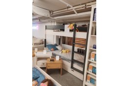 Кровать 2-х ярусная 1640 с доп спальным местом из массива сосны