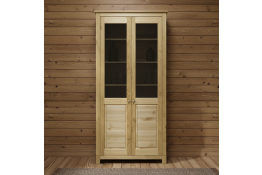 Витрина Рауна 20 из массива сосны (бейц масло/Dark Grey)