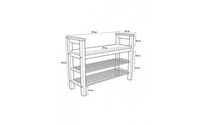 Скамья 85 Кантри массив сосны (HEMNES)