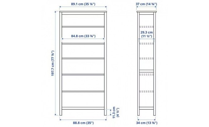 Стеллаж 00 Кантри массив сосны (HEMNES)