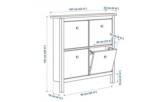 Тумба 04 Кантри массив сосны (HEMNES)