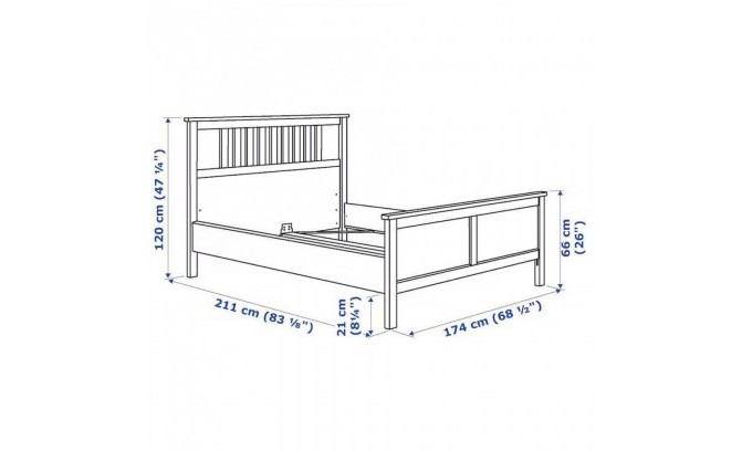 Кровать 160 Кантри массив сосны (HEMNES)