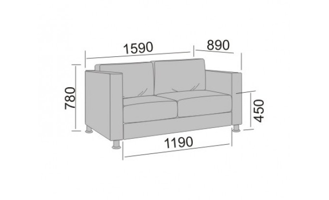 Диван офисный Бристоль-2