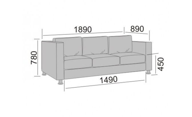 Диван офисный Бристоль-3