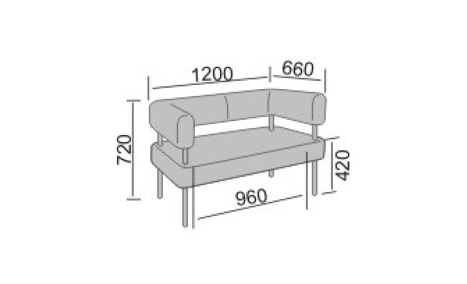 Диван офисный Кантор-2