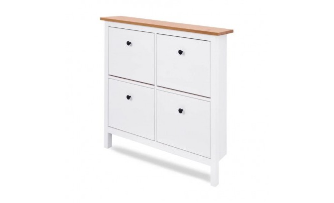 Тумба 04 Кантри массив сосны (HEMNES) белый/браун