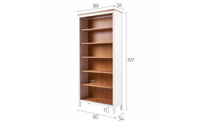 Стеллаж 00 Кантри массив сосны (HEMNES) белый/браун