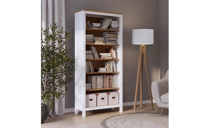 Стеллаж 00 Кантри массив сосны (HEMNES) белый/браун