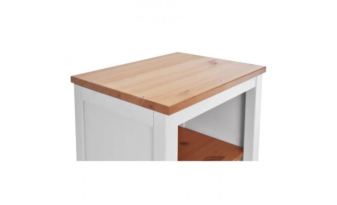 Стеллаж 490 Кантри массив сосны (HEMNES) белый/браун