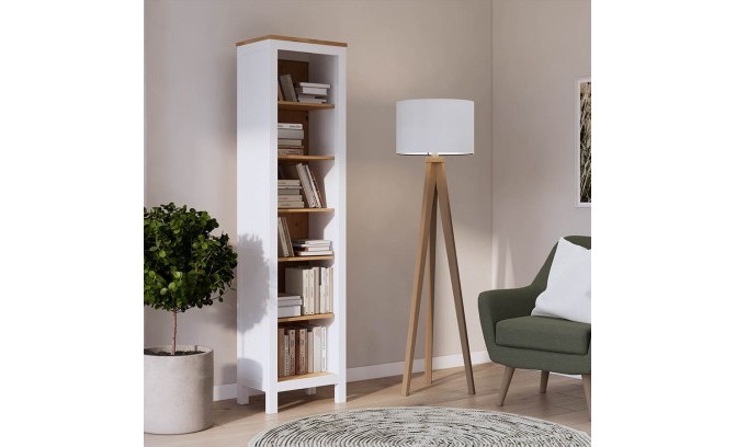 Стеллаж 490 Кантри массив сосны (HEMNES) белый/браун