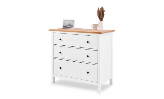 Комод 03 Кантри массив сосны (HEMNES) белый лак/браун
