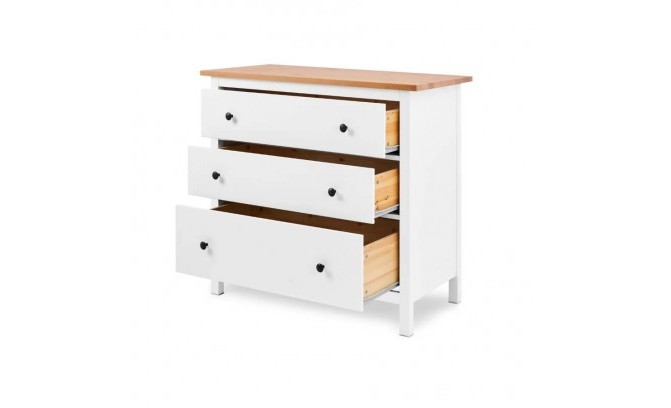 Комод 03 Кантри массив сосны (HEMNES) белый лак/браун