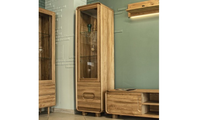 Шкаф-витрина из массива дуба DEO 1