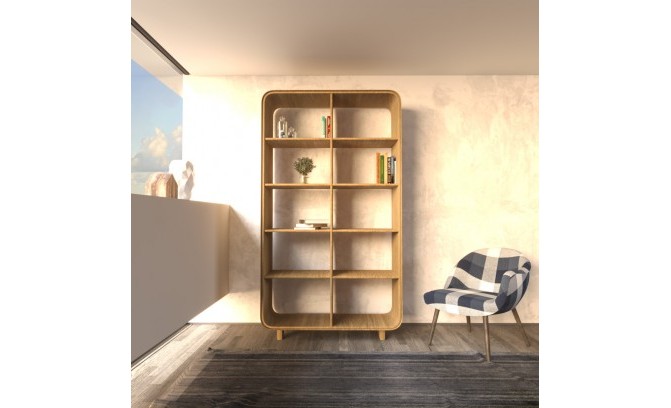 Стеллаж из массива дуба DEO 2.1