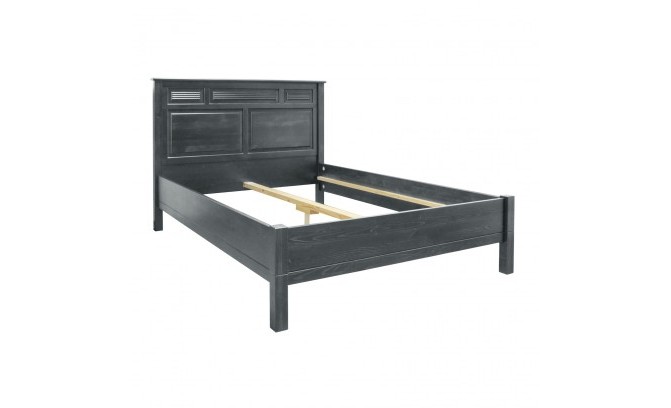 Кровать 180 Н Рауна из массива сосны (графит)