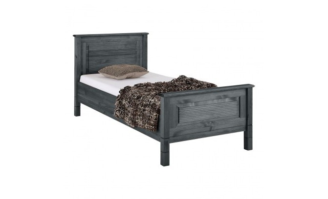 Кровать 90 Рауна из массива сосны (графит)