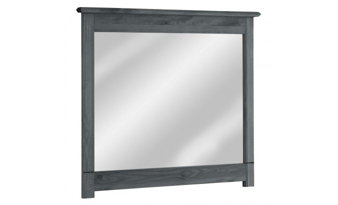 Зеркало навесное в раме Рауна из массива сосны (графит)