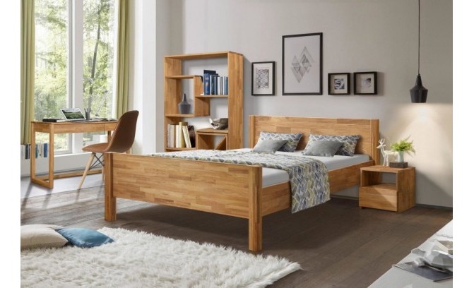 Кровать HANS 180/200 из массива дуба