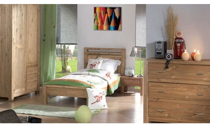 Кровать односпальная Фьорд 90x200 (бейц масло)