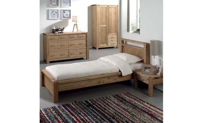 Кровать односпальная Фьорд 140x200 (бейц масло)