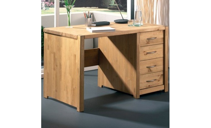 Стол письменный с ящиками Фьорд массив сосны (бейц масло)