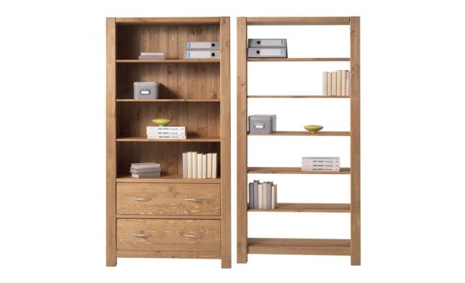Шкаф для книг Фьорд 00 массив сосны (бейц масло)