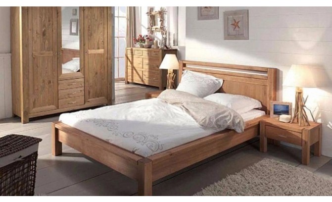 Шкаф для одежды Фьорд 123 массив сосны (бейц масло)