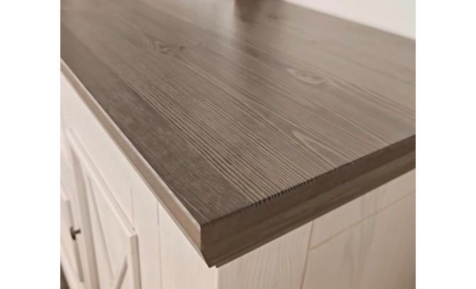 Тумба 104 Форест массив сосны (белый воск/антрацит)