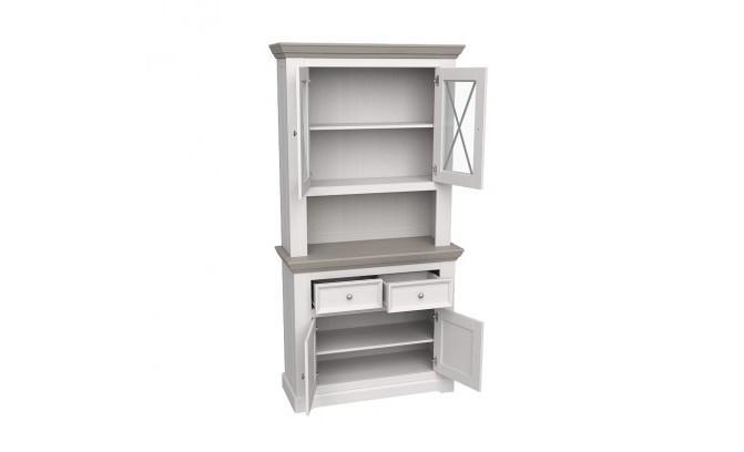 Тумба буфета Форест 222 массив сосны (белый воск/антрацит)