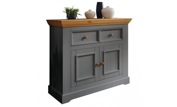 Тумба буфета Антарес 222 массив сосны (графит/бейц масло)