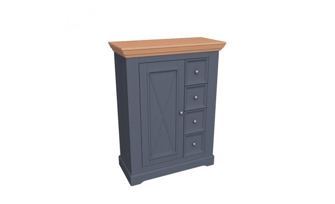 Тумба 104 Антарес массив сосны (графит/бейц-масло)