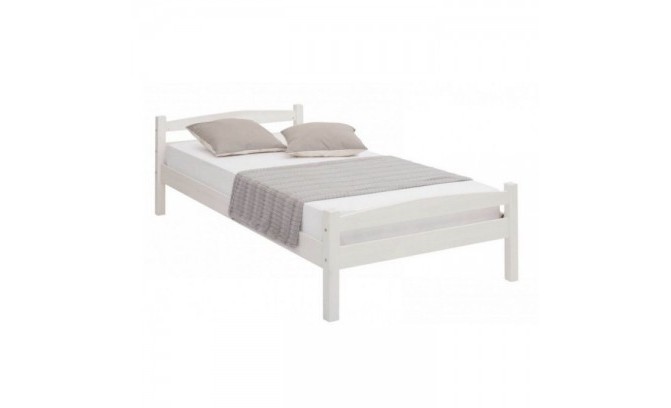 Кровать односпальная массив сосны Гольф 90х200 (белый воск)