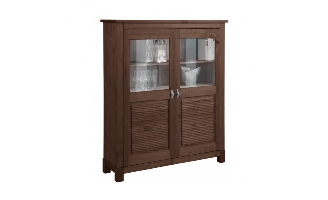 Шкаф для посуды 20 Рауна из массива сосны (терра)