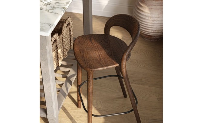 Стул барный из массива дуба "Chamberlain Continental"