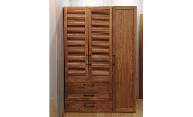 Шкаф для одежды из массива дуба под заказ