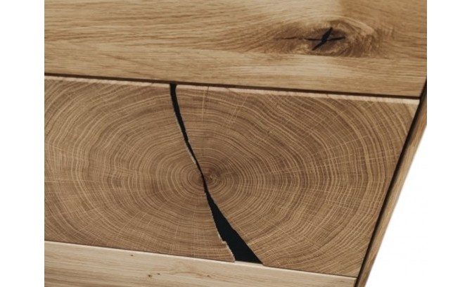 Шкаф со стеклом узкий из массива дуба под заказ